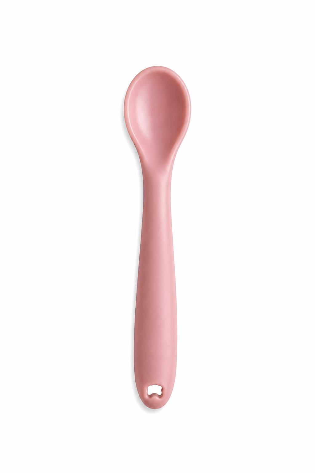 Pembe silikon mama kaşığı